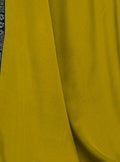 Mustard Yellow Embroidered Silk Saree with Navy Blue Blouse - VANYA