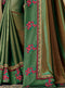 Multicolor Embroidered Saree with Rani Pink Designer Embroidered Blouse - VANYA