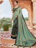 Vanya Zari Embroidered Women Woven Silk Saree Green with Green Embroidered Blouse Designer Saree