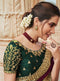 Vanya Zari Embroidered Women Woven Silk Saree Purple with Green Embroidered Blouse Designer Saree - VANYA