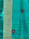 Teel Blue Cotton Linen Saree with Teel Blue Blouse - VANYA
