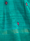 Teel Blue Cotton Linen Saree with Teel Blue Blouse - VANYA