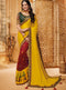 Vanya Zari Embroidered Yellow Silk Saree with Green Embroidered Blouse Designer Saree - VANYA