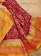 Vanya Zari Woven Dark Red Silk Saree with Yellow Designer Woven Blouse