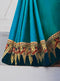 Vanya Zari Embroidered Women Woven Silk Saree Blue with Dark Blue Embroidered Blouse Designer Saree
